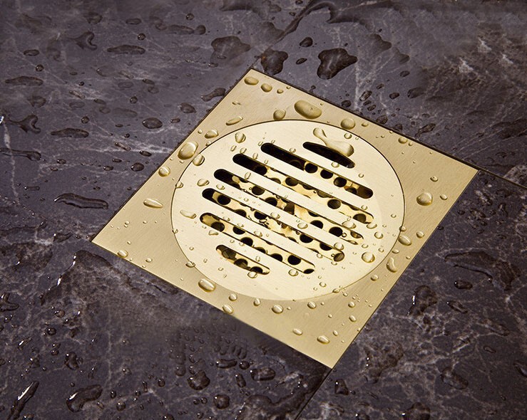 Gold floor drains – sophistication meets modern functionality